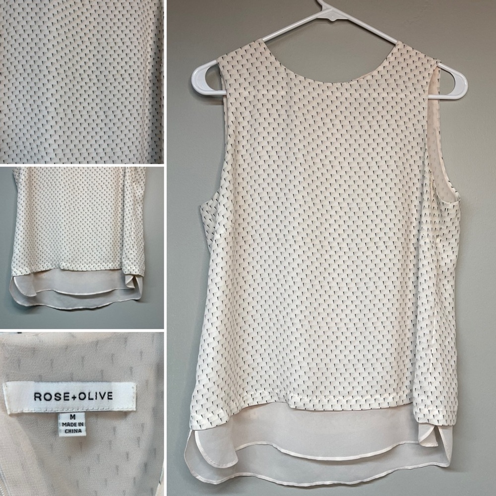 Rose & Olive layered tank, size medium